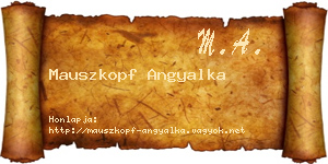 Mauszkopf Angyalka névjegykártya